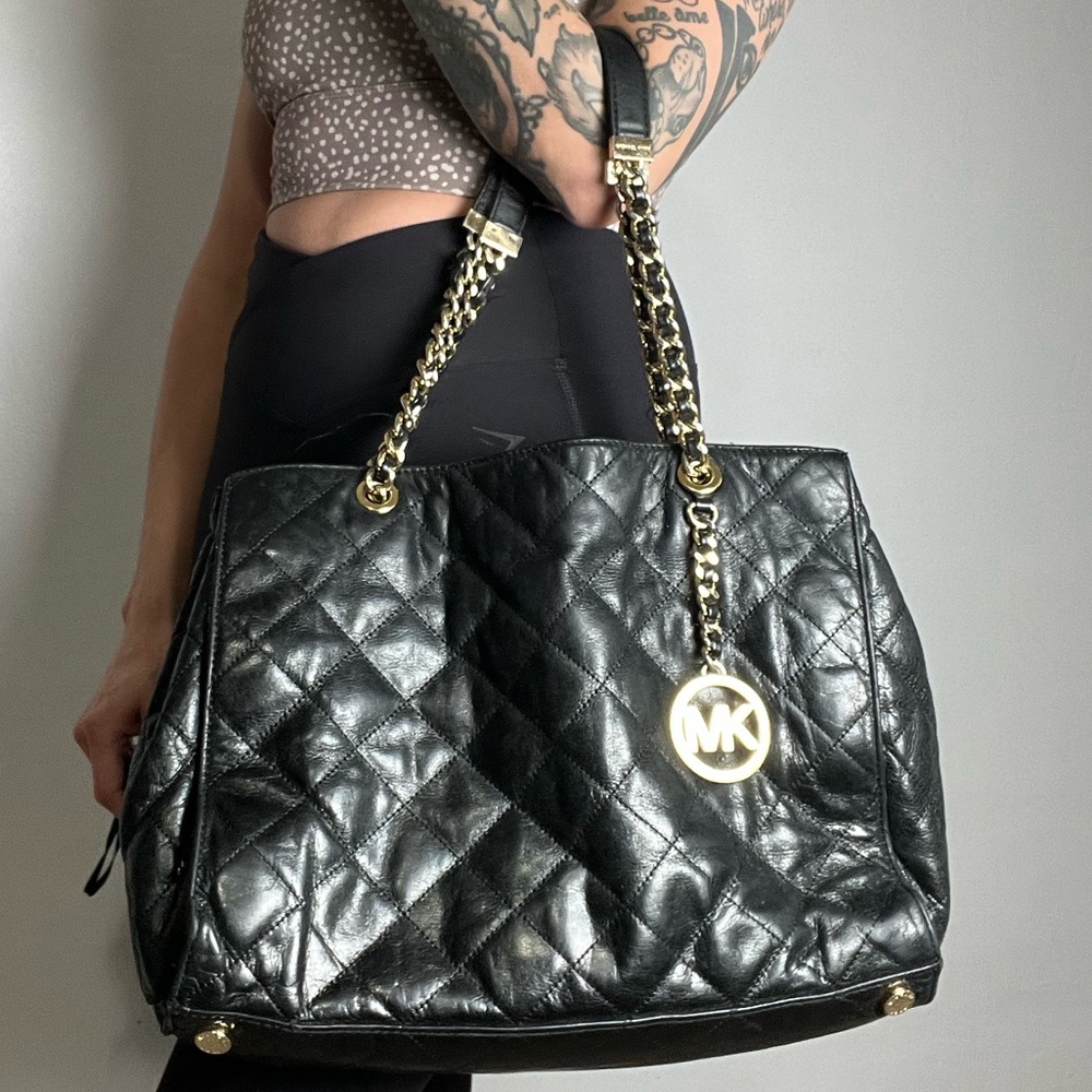 Michael Kors Black Quilted Shoulder Bag